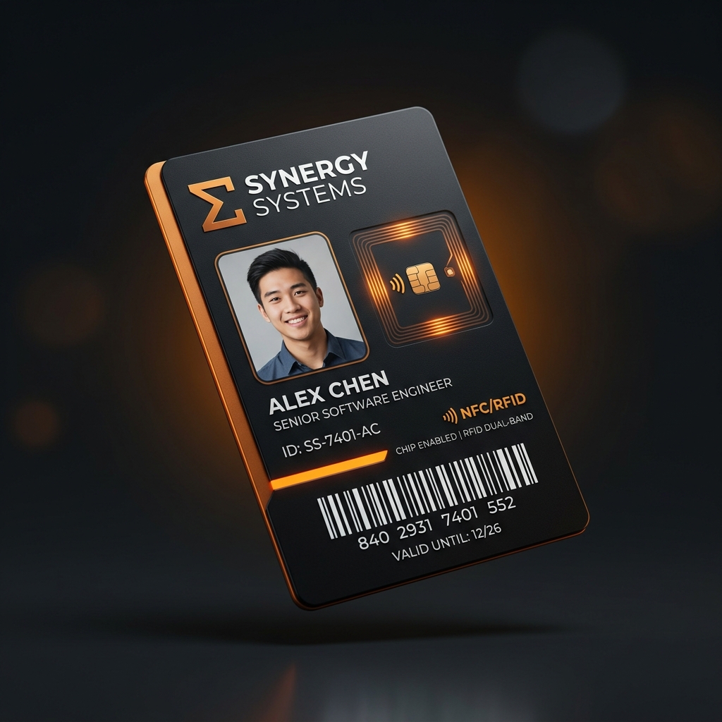 Compatível com crachás corporativos